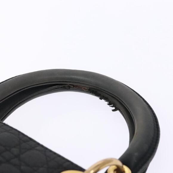 DIOR Canage Hand Bag Canvas Black Gold - Picture 8 of 13